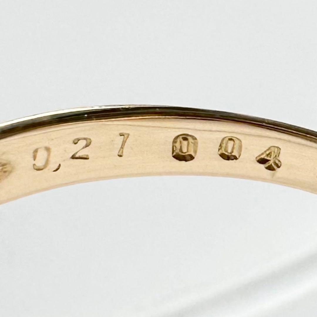 K18 ルビー 0.21ct ダイヤモンド ジュエリーリング