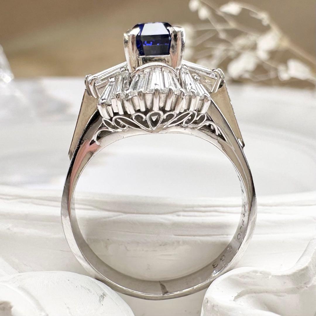 【美品】PT900 ロイヤルブルー サファイア2.54ctリング