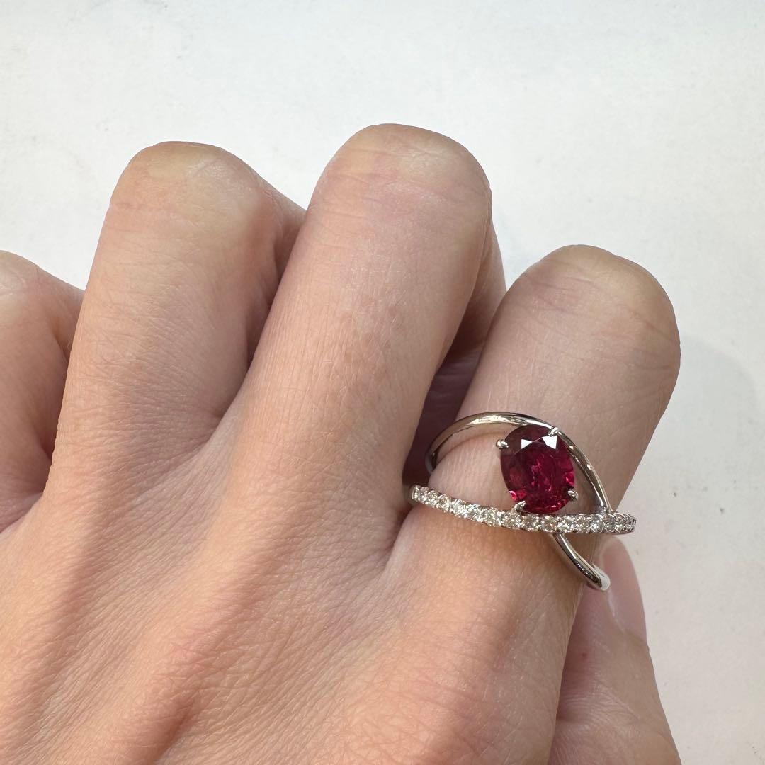 【NO HEAT】非加熱モザンビーク産ルビー 1.17ct リング GIA付き