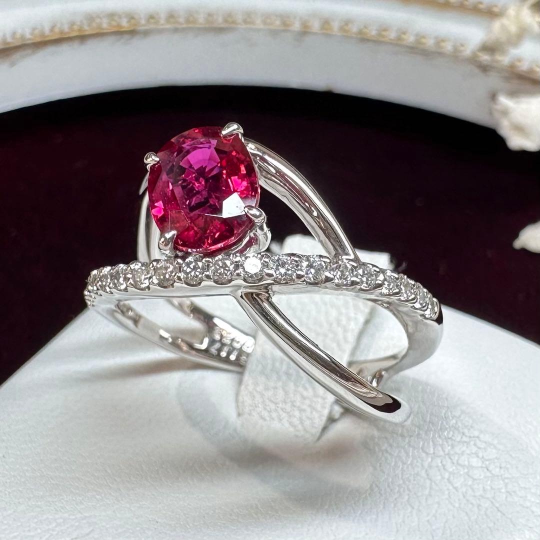【NO HEAT】非加熱モザンビーク産ルビー 1.17ct リング GIA付き