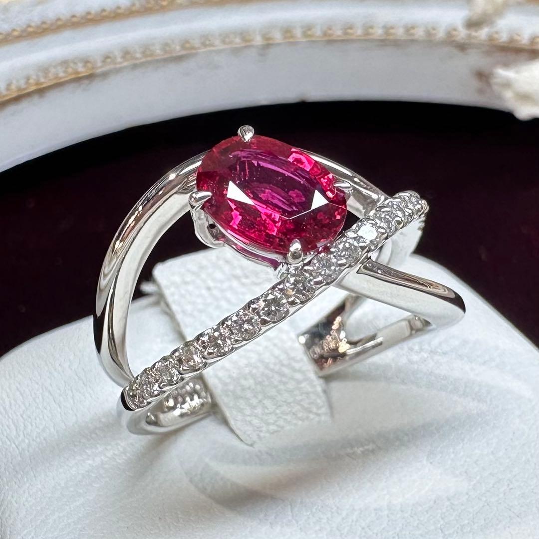 【NO HEAT】非加熱モザンビーク産ルビー 1.17ct リング GIA付き