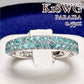 K18WG パライバトルマリン ハーフエタニティ リング 0.53ct