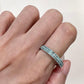 K18WG パライバトルマリン ハーフエタニティ リング 0.53ct