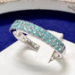K18WG パライバトルマリン ハーフエタニティ リング 0.53ct