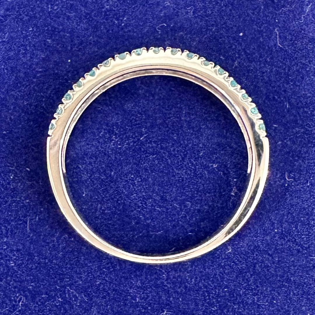 K18WG パライバトルマリン ハーフエタニティ リング 0.53ct