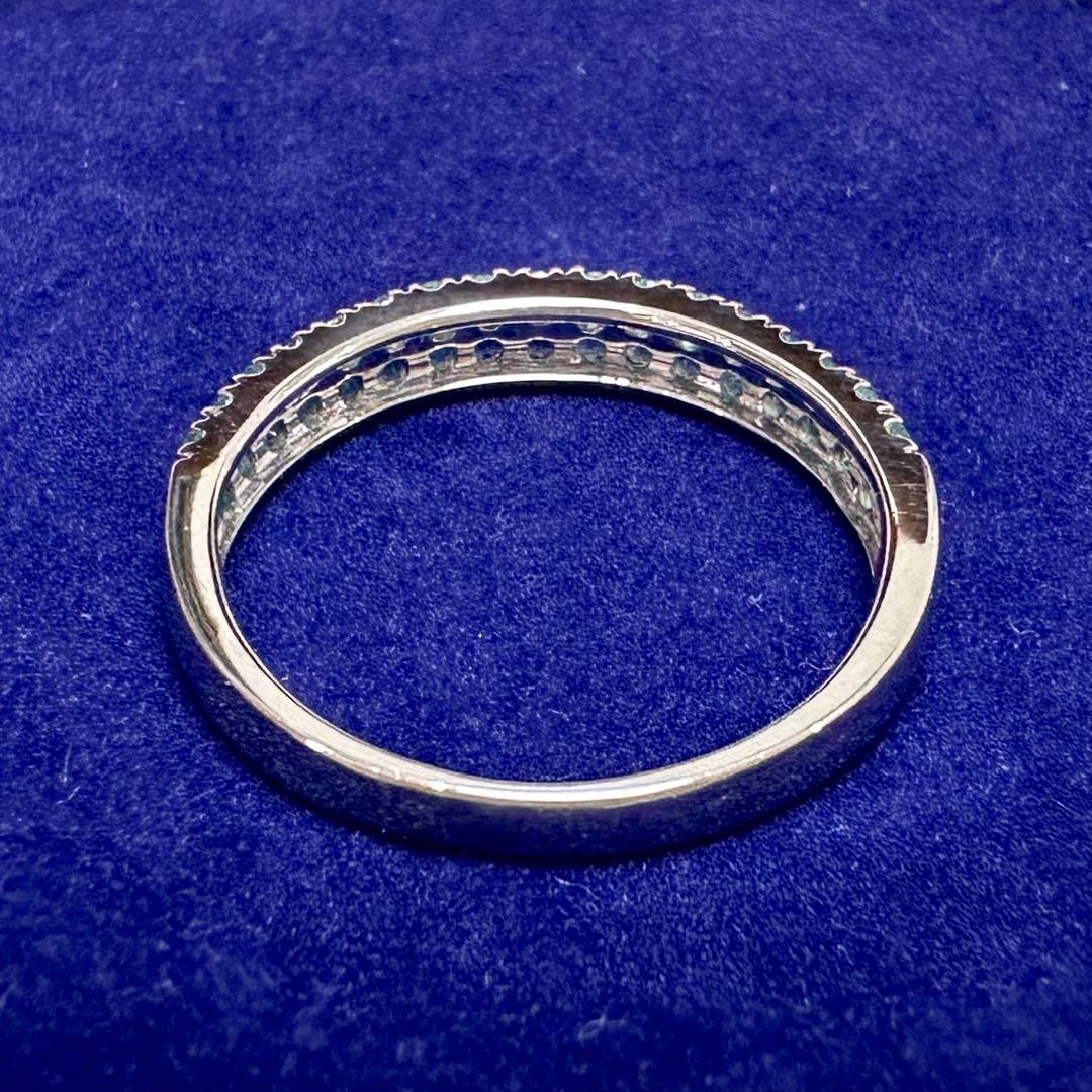 K18WG パライバトルマリン ハーフエタニティ リング 0.53ct