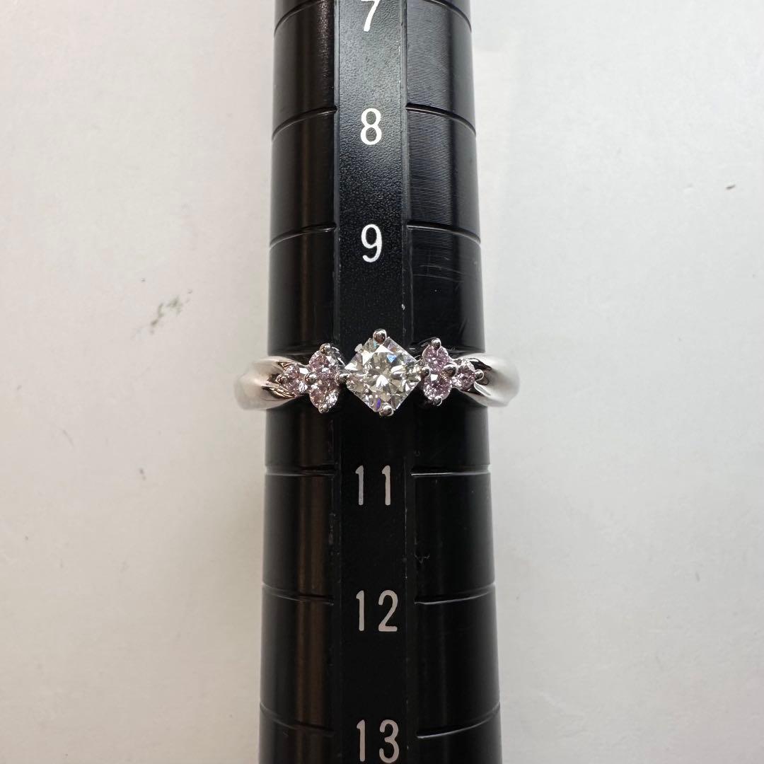 【美品】PT900 ピンクダイヤモンド リング