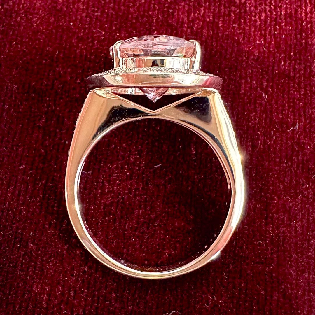 【K18】モルガナイト 5.57ct リング 大粒