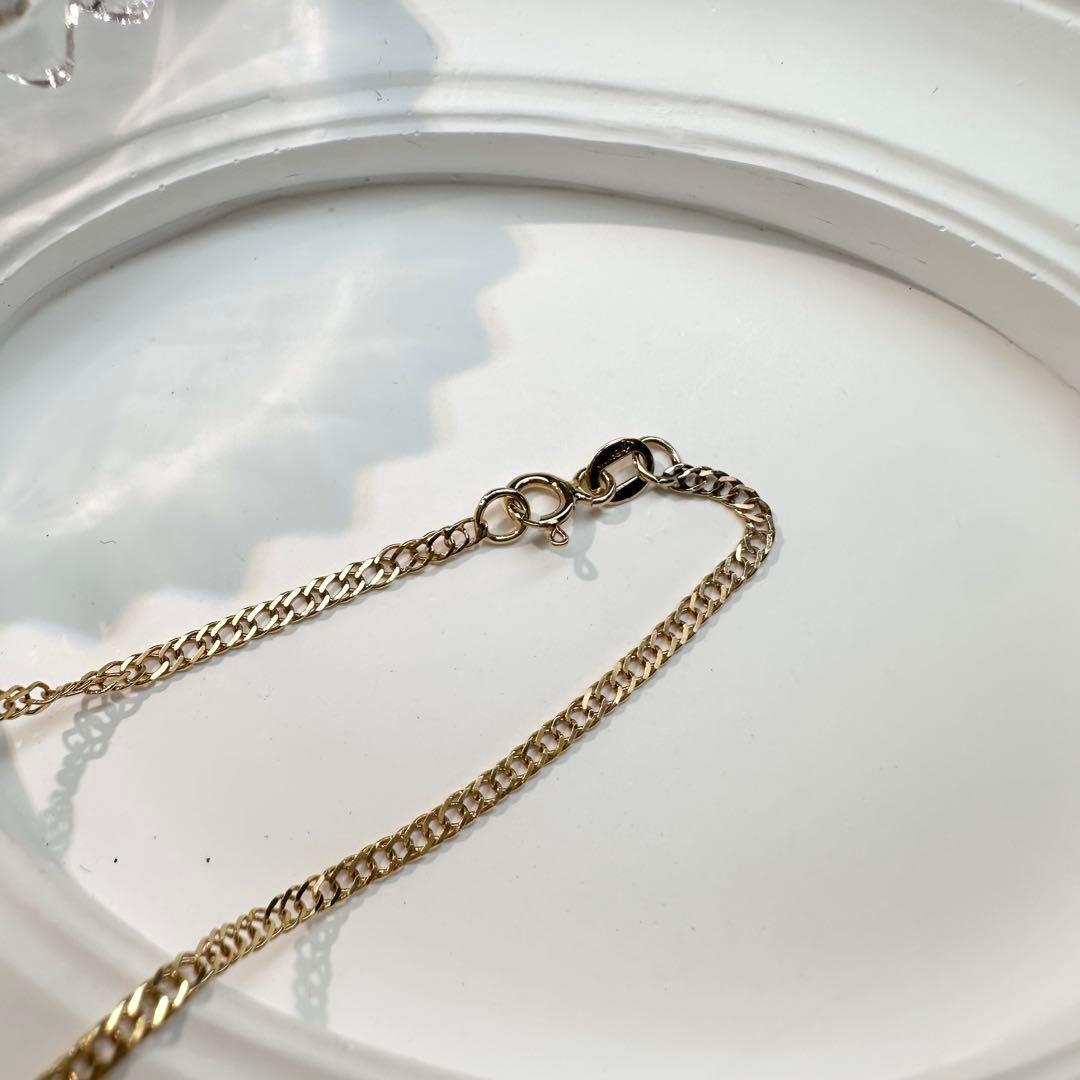 【K18】ペリドット ハートカット ネックレス ダイヤ付