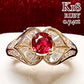 K18 ルビー0.74ct バゲットダイヤモンド バゲットダイヤ