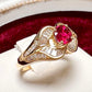 K18 ルビー0.74ct バゲットダイヤモンド バゲットダイヤ