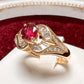 K18 ルビー0.74ct バゲットダイヤモンド バゲットダイヤ