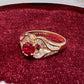 K18 ルビー0.74ct バゲットダイヤモンド バゲットダイヤ