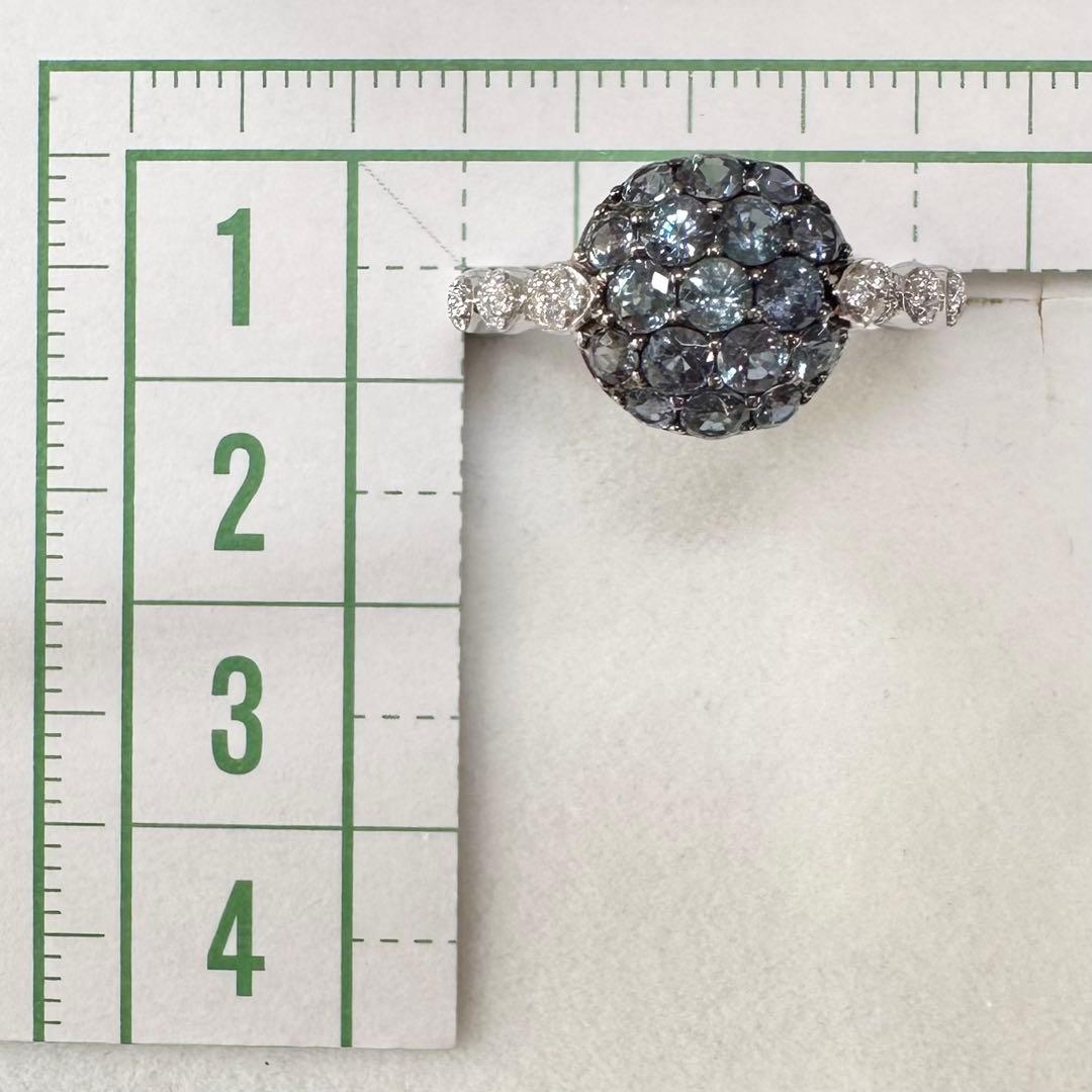 K18WG アレキサンドライト 1.33ct リング カラーチェンジ 希少石
