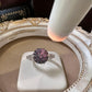 K18WG アレキサンドライト 1.33ct リング カラーチェンジ 希少石