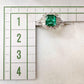 PT900 エメラルド 0.62ct ダイヤモンドリング