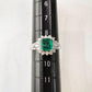 PT900 エメラルド 0.62ct ダイヤモンドリング