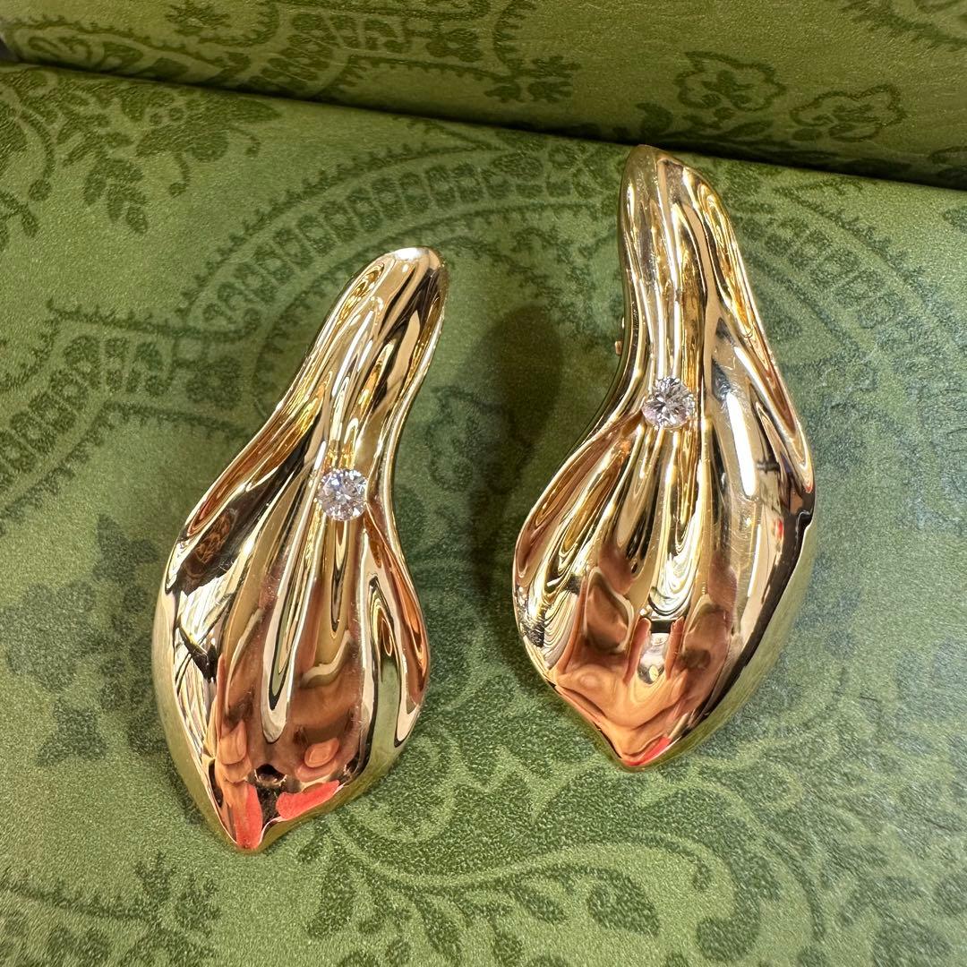 【TASAKI】K18 ダイヤモンド 0.11ct*2 ピアス