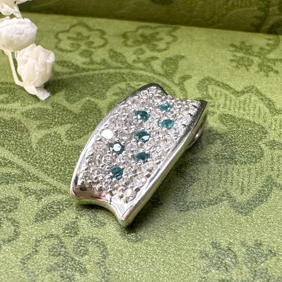 【美品】PT900 パライバトルマリン0.06ct ペンダント