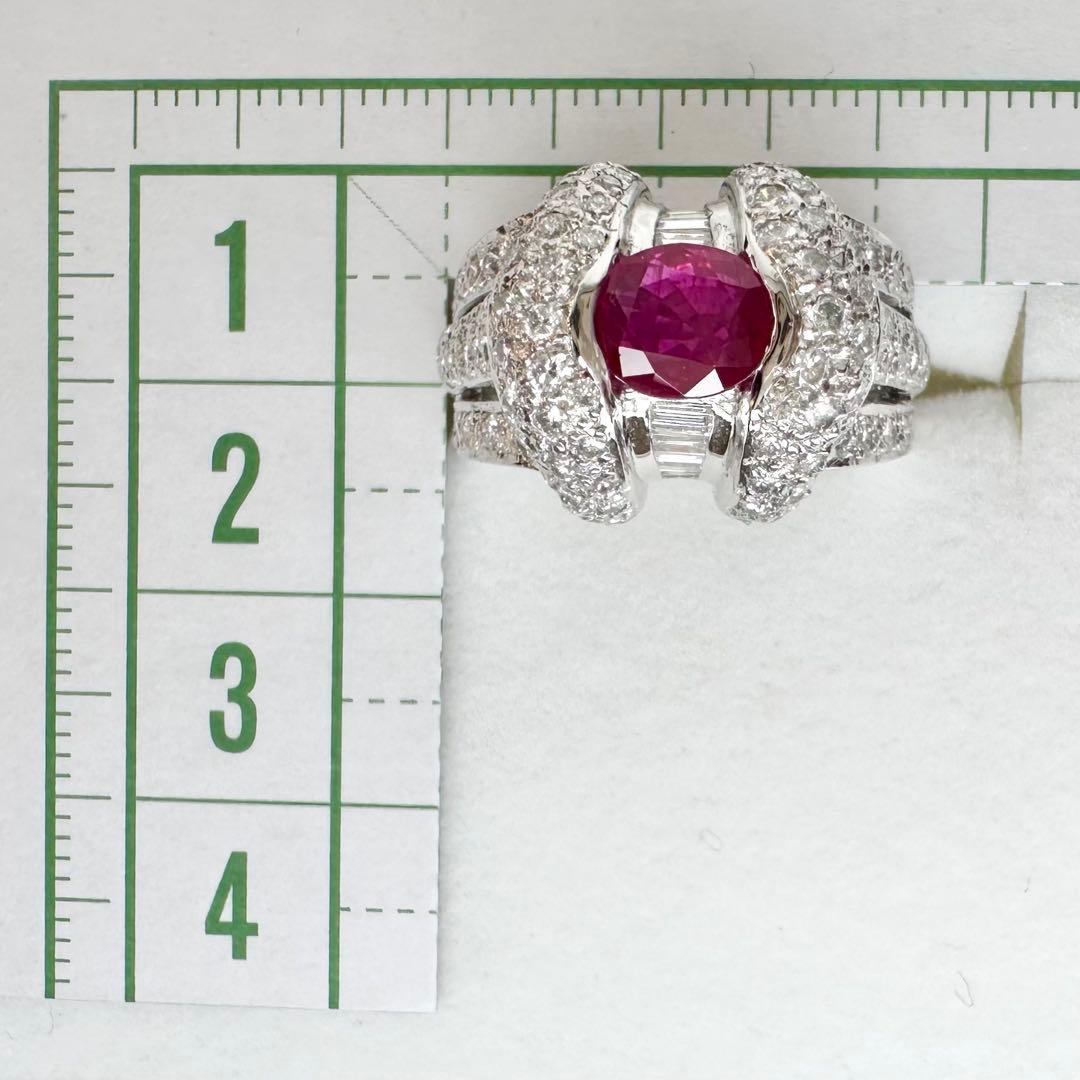 【美品】PT900 ルビー 1.27ct リング 豪華主義