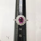 PT900 ピンクサファイア 1.26ct 取り巻き ダイヤモンド リング
