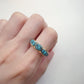【美品】K14 ターコイズ リング 天然石 クモ模様