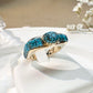 【美品】K14 ターコイズ リング 天然石 クモ模様