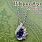 PT900/PT850 サファイア0.60ct ダイヤモンドネックレス