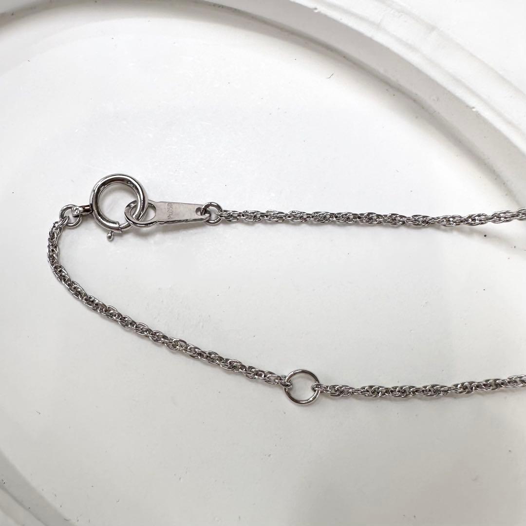 PT900/PT850 サファイア0.60ct ダイヤモンドネックレス