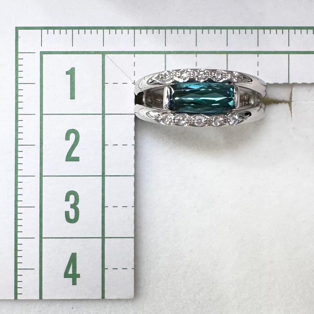 PT900 トルマリン ダイヤモンド リング 1.04ct