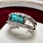 PT900 トルマリン ダイヤモンド リング 1.04ct