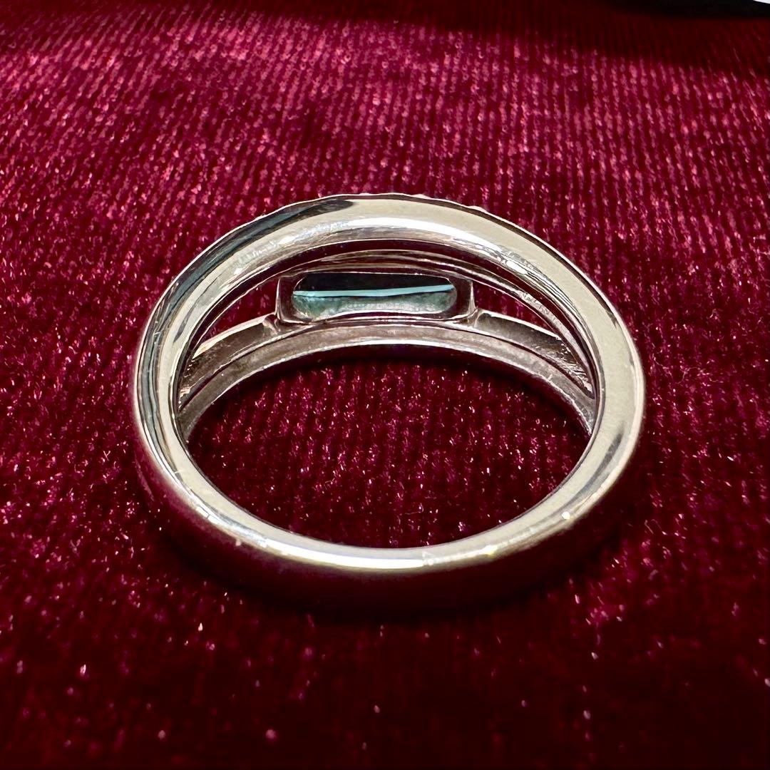 PT900 トルマリン ダイヤモンド リング 1.04ct