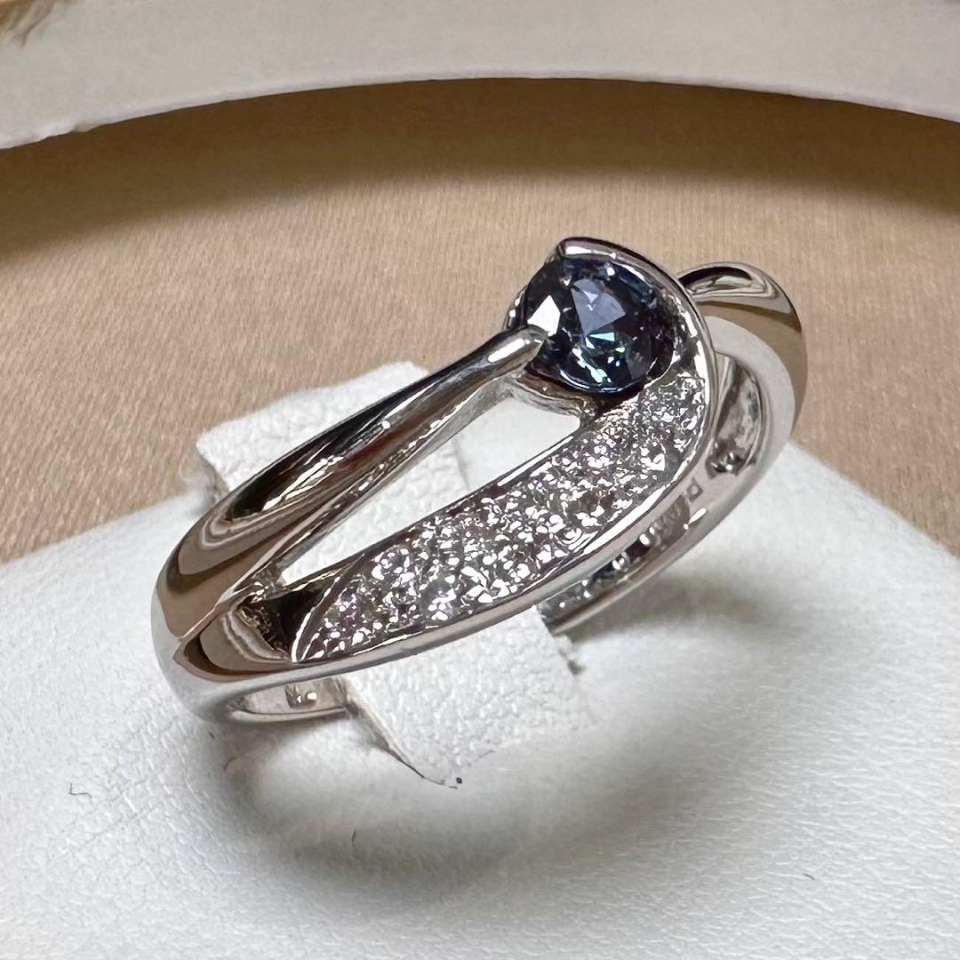 PT900 アレキサンドライト リング 0.27ct カラーチェンジ 希少石
