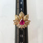K18 ルビー ダイヤモンド 豪華デザインリング