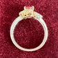 PT900/K18 ビルマ産ルビー ダイヤ リング 1.11ct GIA付き