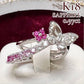 K18 バタフライ サファイア ダイヤモンド リング 0.97ct