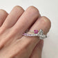 K18 バタフライ サファイア ダイヤモンド リング 0.97ct