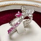 K18 バタフライ サファイア ダイヤモンド リング 0.97ct
