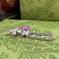 【K18WG】ルビー0.3ct ネックレス 花デザイン