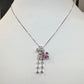 【K18WG】ルビー0.3ct ネックレス 花デザイン