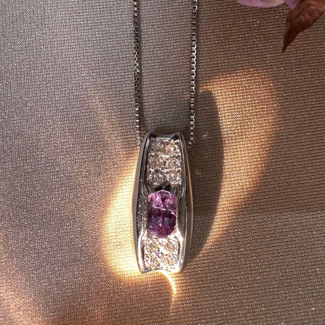 PT900 アレキサンドライト ダイヤモンド ネックレス 0.23ct 希少石