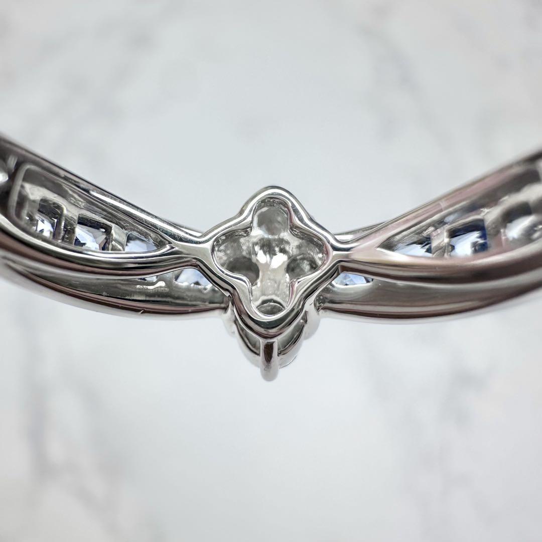 【JEUNET】K18WG サファイア0.82ct リング グランデーション