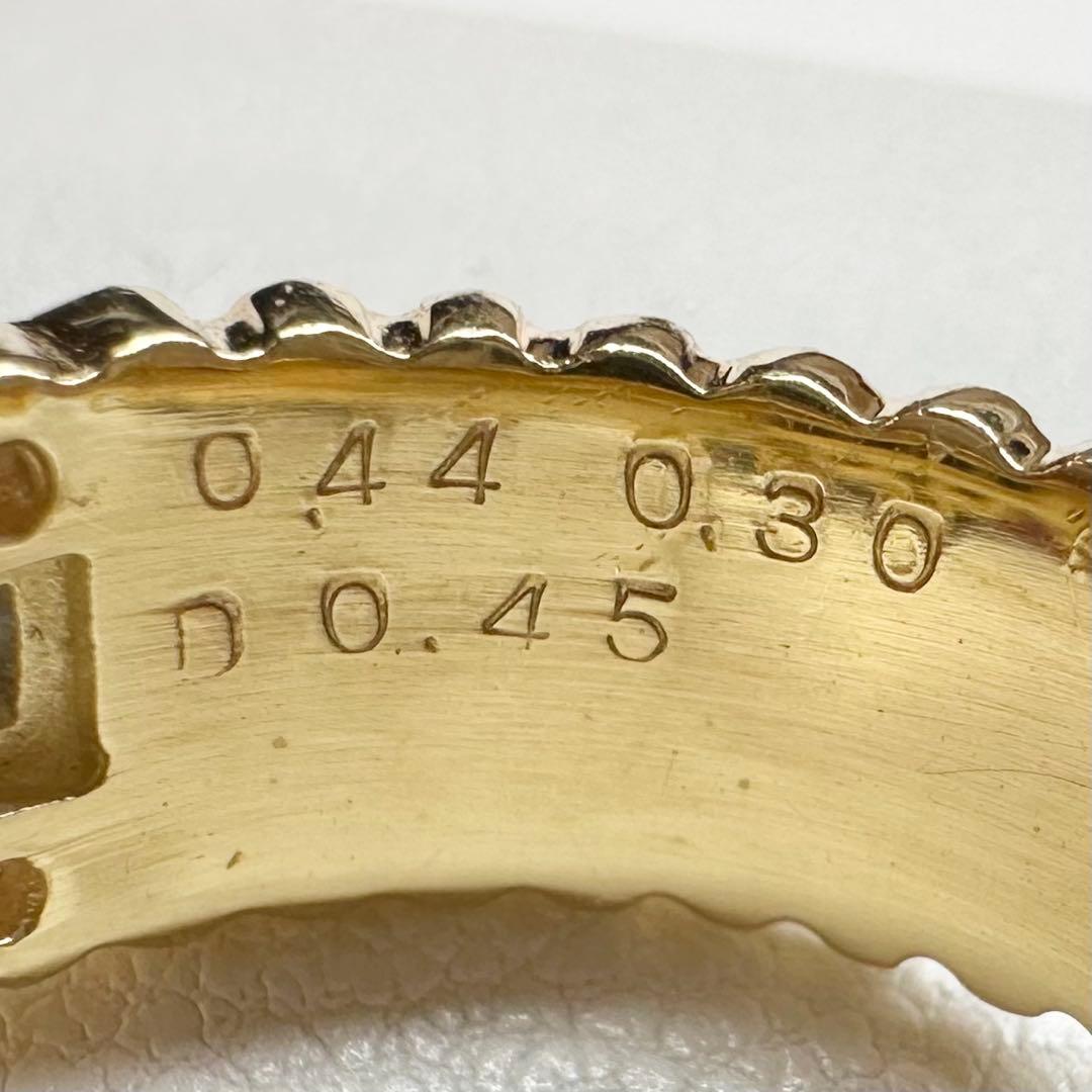 K18 サファイア 0.44ct ダイヤモンド リング