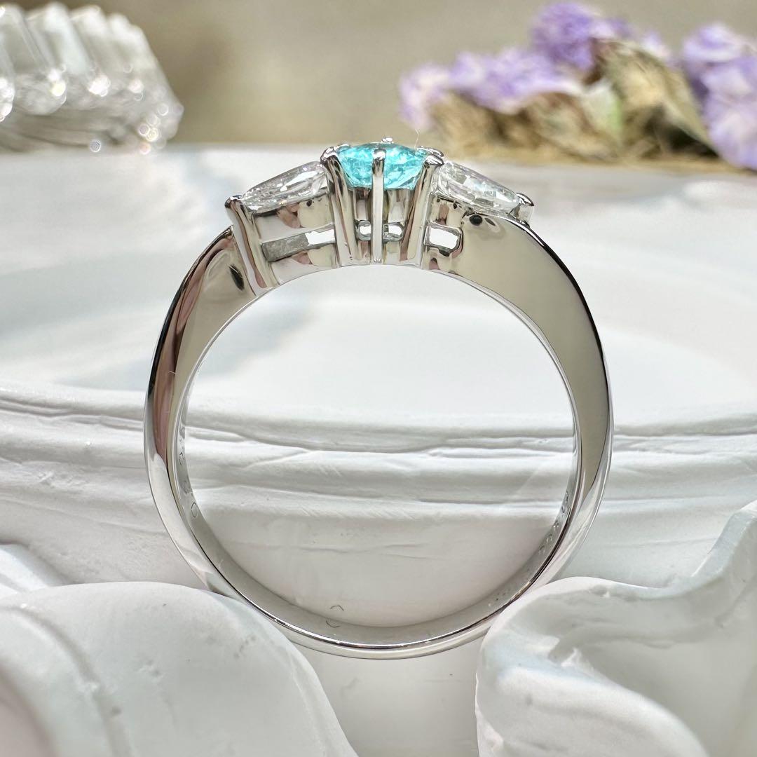 【美品】PT900 パライバトルマリン 0.229ct リング