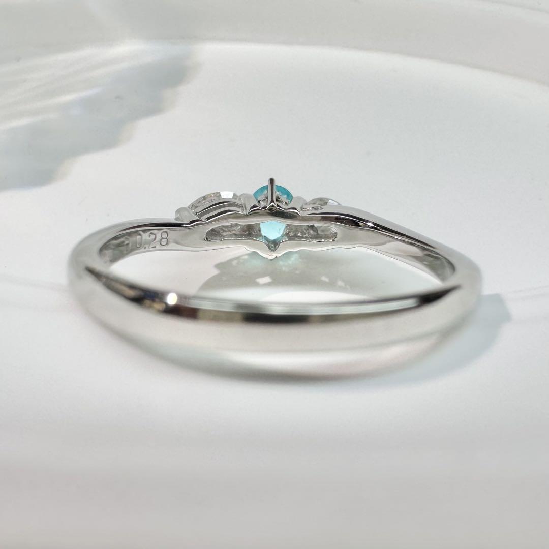 【美品】PT900 パライバトルマリン 0.229ct リング