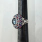 【K18WG】ブルートパーズ 4.25ct リング カラーストーンミックス