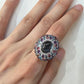 【K18WG】ブルートパーズ 4.25ct リング カラーストーンミックス