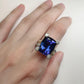 【美品】K18/PT900 タンザナイト 11.05ct ダイヤ リング