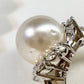 【美品】PT900 パール 10.7mm リング ダイヤモンド