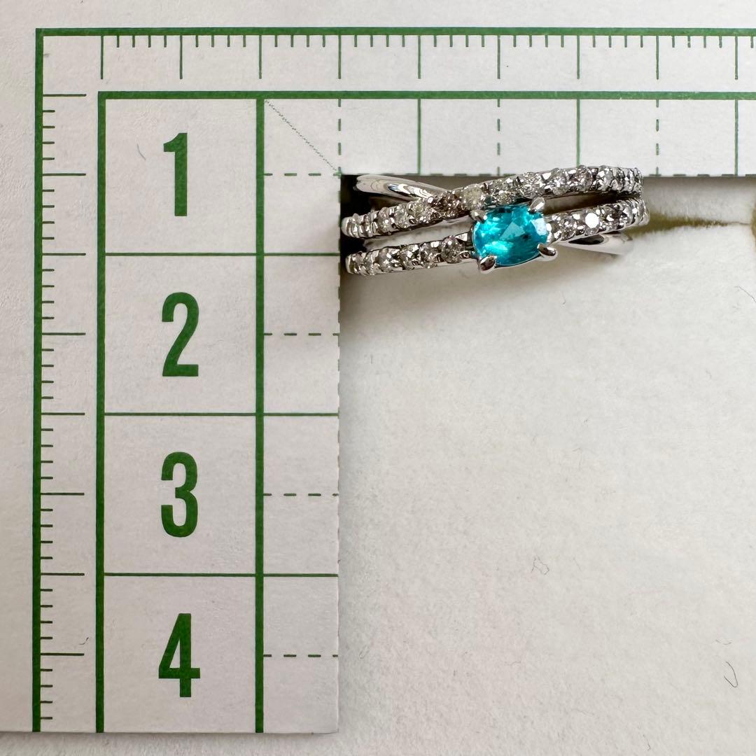 【美品】PT900 ブラジル産パライバトルマリン0.21ct リング